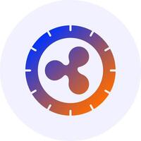 Ripple Icon Minimal Gradient Style vector
