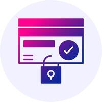 Fraud prevention Icon Minimal Gradient Style vector
