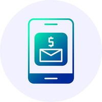 Budgeting app Icon Minimal Gradient Style vector