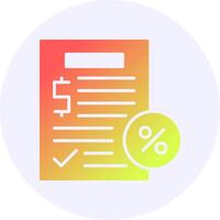 Taxation Icon Minimal Gradient Style vector
