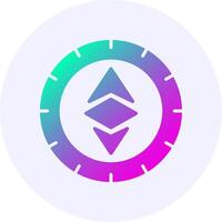 Ethereum Icon Minimal Gradient Style vector