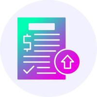 Tax return Icon Minimal Gradient Style vector