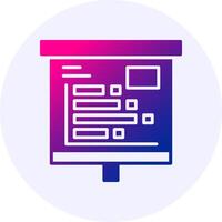Horizontal Bars showing Icon Minimal Gradient Style vector