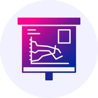 Multiple Line Graph Icon Minimal Gradient Style vector