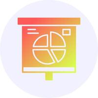 Pie Chart Icon Gradient Style Design vector