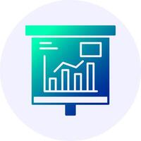 Inflation Graph Icon Minimal Gradient Style vector