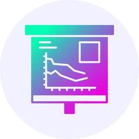 Stacked Graph Icon Minimal Gradient Style vector