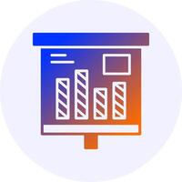 Striped Bars Icon Minimal Gradient Style vector