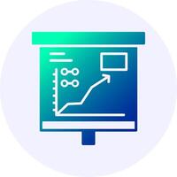 Upward Trend in Graph Icon Minimal Gradient Style vector