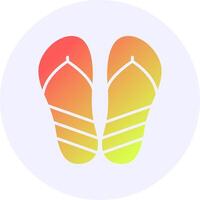 Flip flops Icon Minimal Gradient Style vector