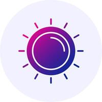 Sun Icon Minimal Gradient Style vector