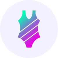 Swimsuit Icon Minimal Gradient Style vector