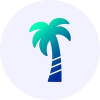 Palm tree Icon Minimal Gradient Style vector