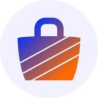 Beach bag Icon Minimal Gradient Style Design vector
