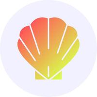 Seashell Icon Minimal Gradient Style vector