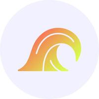 Waves Icon Minimal Gradient Style vector