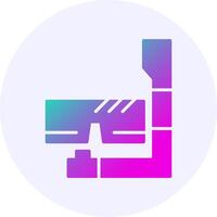 Snorkel Icon Minimal Gradient Style vector