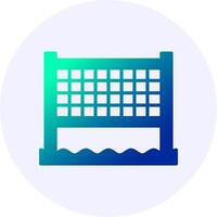 Beach volleyball net Icon Minimal Gradient Style vector