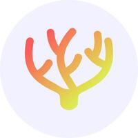 Coral Icon Minimal Gradient Style vector