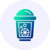 Lemonade Icon Minimal Gradient Style vector