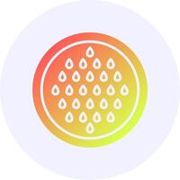 Watermelon seeds Icon Minimal Gradient Style vector