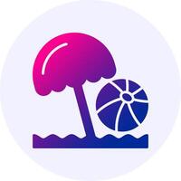 Beach volleyball Icon Gradient Style Design vector