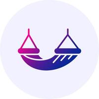 Hammock Icon Minimal Gradient Style vector