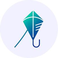 Kite Icon Minimal Gradient Style vector