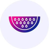 Watermelon Icon Minimal Gradient Style vector
