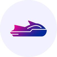 Jet ski Icon Minimal Gradient Style vector