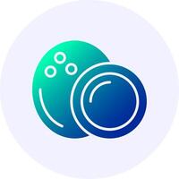 Coconut Icon Minimal Gradient Style vector