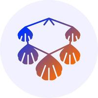 Seashell necklace Icon Minimal Gradient Style vector
