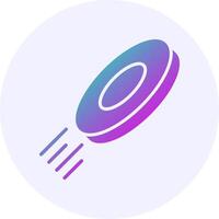 Frisbee Icon Minimal Gradient Style vector