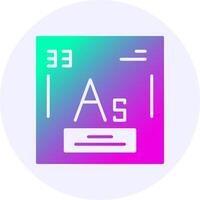 Arsenic Chemical Icon Minimal Gradient Style vector
