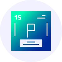 Phosphours Chemical Icon Minimal Gradient Style vector