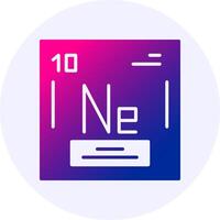 Neon Chemical Icon Minimal Gradient Style vector