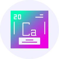 Calcium Chemical Icon Minimal Gradient Style vector