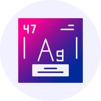 Silver Chemical Icon Minimal Gradient Style vector
