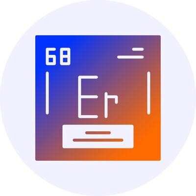 Erbium Chemical Icon Minimal Gradient Style