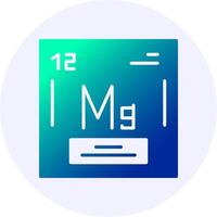 Magnesium Chemical Icon Minimal Gradient Style vector