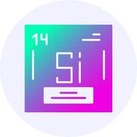 Silicon Chemical Icon Minimal Gradient Style vector