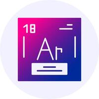 Argon Chemical Icon Minimal Gradient Style vector