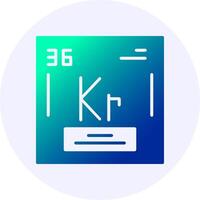 Keypton Chemical Icon Minimal Gradient Style vector