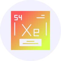 Xenon Chemical Icon Minimal Gradient Style vector