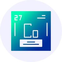 Cobalt Chemical Icon Minimal Gradient Style vector