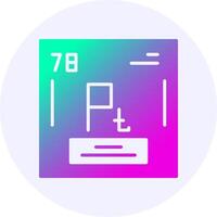 Platinum Chemical Icon Minimal Gradient Style vector