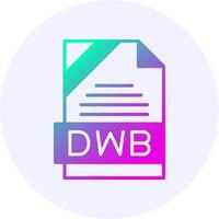 DWB Format Solid Icon Minimal Gradient Style vector