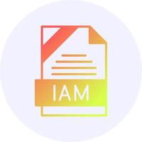 IAM Format Solid Icon Minimal Gradient Style vector
