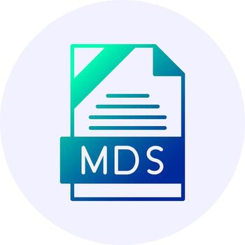MDS Format Solid Icon Minimal Gradient Style vector