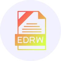 EDRW Format Solid Icon Minimal Gradient Style vector
